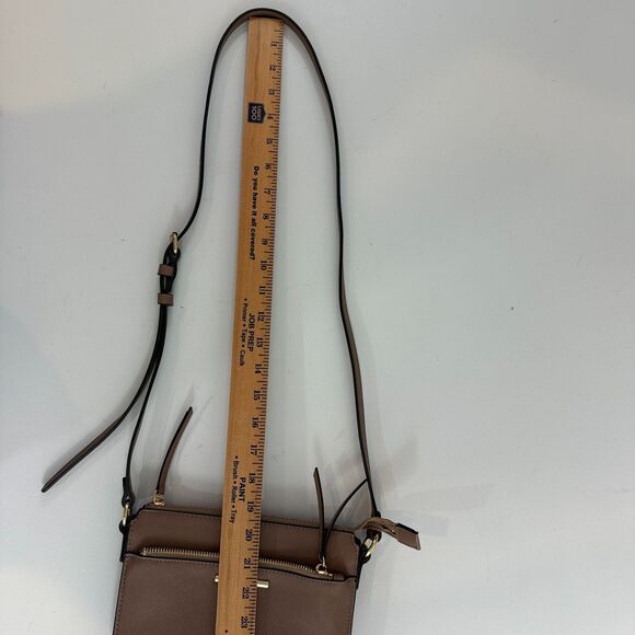 ALDO Brown Faux Leather Small Crossbody Bag Purse Handbag Adjustable Strap - Picture 11 of 11